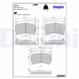 Bremsbelagsatz, Scheibenbremse Vorderachse DELPHI LP531