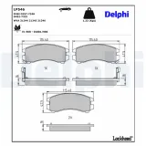 Bremsbelagsatz, Scheibenbremse DELPHI LP546