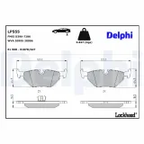 Bremsbelagsatz, Scheibenbremse Hinterachse DELPHI LP555