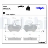 Bremsbelagsatz, Scheibenbremse Vorderachse DELPHI LP564