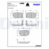Bremsbelagsatz, Scheibenbremse DELPHI LP570