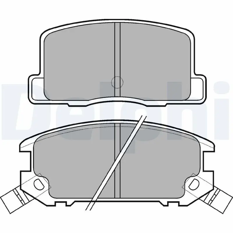Bremsbelagsatz, Scheibenbremse Hinterachse DELPHI LP574