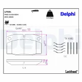 Bremsbelagsatz, Scheibenbremse DELPHI LP581