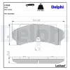 Bremsbelagsatz, Scheibenbremse Vorderachse DELPHI LP589 Bild Bremsbelagsatz, Scheibenbremse Vorderachse DELPHI LP589