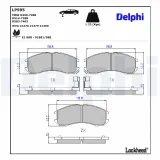 Bremsbelagsatz, Scheibenbremse Vorderachse DELPHI LP595