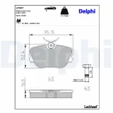 Bremsbelagsatz, Scheibenbremse Vorderachse DELPHI LP597