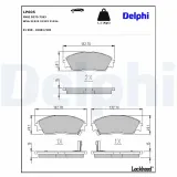Bremsbelagsatz, Scheibenbremse DELPHI LP605