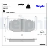 Bremsbelagsatz, Scheibenbremse DELPHI LP613