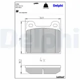 Bremsbelagsatz, Scheibenbremse Vorderachse DELPHI LP61