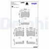 Bremsbelagsatz, Scheibenbremse Vorderachse DELPHI LP620 Bild Bremsbelagsatz, Scheibenbremse Vorderachse DELPHI LP620