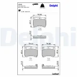 Bremsbelagsatz, Scheibenbremse Vorderachse DELPHI LP620