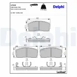 Bremsbelagsatz, Scheibenbremse Vorderachse DELPHI LP626