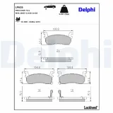 Bremsbelagsatz, Scheibenbremse Vorderachse DELPHI LP635