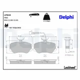 Bremsbelagsatz, Scheibenbremse Vorderachse DELPHI LP644