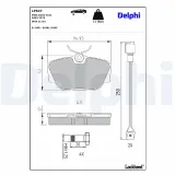 Bremsbelagsatz, Scheibenbremse Vorderachse DELPHI LP647
