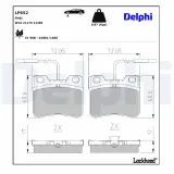 Bremsbelagsatz, Scheibenbremse Vorderachse DELPHI LP652