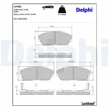 Bremsbelagsatz, Scheibenbremse Vorderachse DELPHI LP665