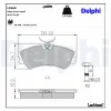 Bremsbelagsatz, Scheibenbremse DELPHI LP668 Bild Bremsbelagsatz, Scheibenbremse DELPHI LP668