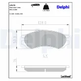 Bremsbelagsatz, Scheibenbremse Vorderachse DELPHI LP670