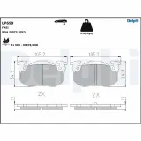 Bremsbelagsatz, Scheibenbremse DELPHI LP699