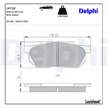 Bremsbelagsatz, Scheibenbremse Vorderachse DELPHI LP720