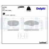 Bremsbelagsatz, Scheibenbremse DELPHI LP755