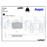 Bremsbelagsatz, Scheibenbremse Vorderachse DELPHI LP760