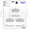 Bremsbelagsatz, Scheibenbremse DELPHI LP789 Bild Bremsbelagsatz, Scheibenbremse DELPHI LP789