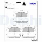 Bremsbelagsatz, Scheibenbremse DELPHI LP803