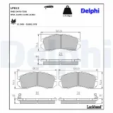Bremsbelagsatz, Scheibenbremse Vorderachse DELPHI LP813