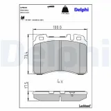 Bremsbelagsatz, Scheibenbremse Vorderachse DELPHI LP844
