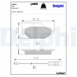 Bremsbelagsatz, Scheibenbremse DELPHI LP851