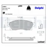 Bremsbelagsatz, Scheibenbremse Vorderachse DELPHI LP867