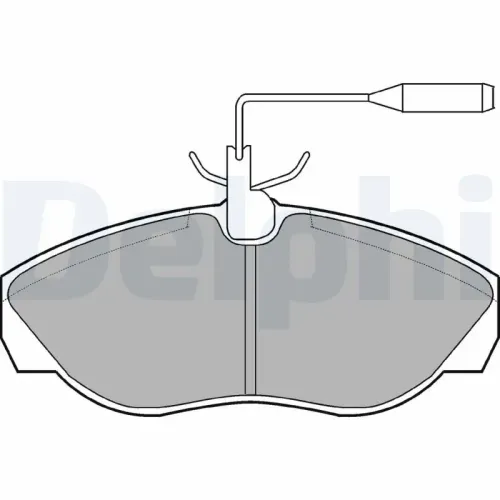 Bremsbelagsatz, Scheibenbremse DELPHI LP877 Bild Bremsbelagsatz, Scheibenbremse DELPHI LP877