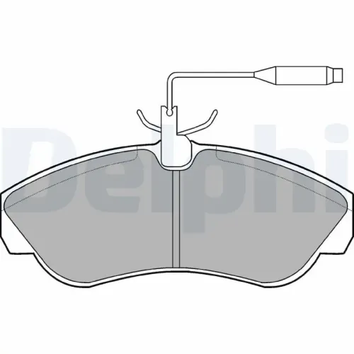 Bremsbelagsatz, Scheibenbremse DELPHI LP878 Bild Bremsbelagsatz, Scheibenbremse DELPHI LP878