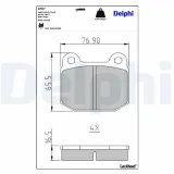 Bremsbelagsatz, Scheibenbremse Vorderachse DELPHI LP87