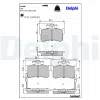 Bremsbelagsatz, Scheibenbremse DELPHI LP880 Bild Bremsbelagsatz, Scheibenbremse DELPHI LP880