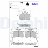 Bremsbelagsatz, Scheibenbremse DELPHI LP880