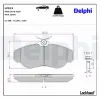 Bremsbelagsatz, Scheibenbremse Vorderachse DELPHI LP913 Bild Bremsbelagsatz, Scheibenbremse Vorderachse DELPHI LP913