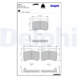 Bremsbelagsatz, Scheibenbremse DELPHI LP935