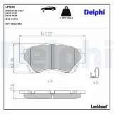Bremsbelagsatz, Scheibenbremse DELPHI LP936