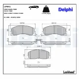 Bremsbelagsatz, Scheibenbremse Vorderachse DELPHI LP941
