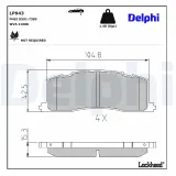Bremsbelagsatz, Scheibenbremse Hinterachse Hinterachse DELPHI LP943