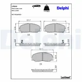 Bremsbelagsatz, Scheibenbremse DELPHI LP944