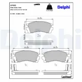 Bremsbelagsatz, Scheibenbremse Vorderachse DELPHI LP952