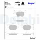 Bremsbelagsatz, Scheibenbremse Vorderachse DELPHI LP978