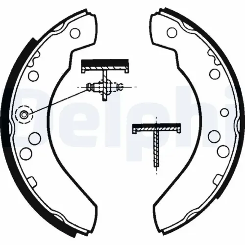 Bremsbackensatz Hinterachse DELPHI LS1311 Bild Bremsbackensatz Hinterachse DELPHI LS1311