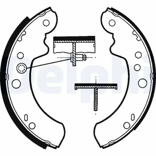 Bremsbackensatz DELPHI LS1313 Bild Bremsbackensatz DELPHI LS1313