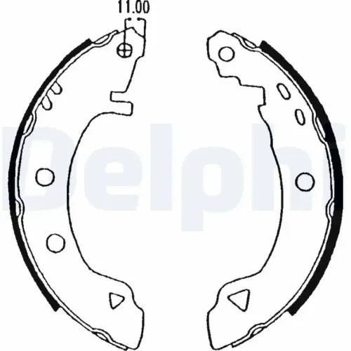 Bremsbackensatz Hinterachse DELPHI LS1575 Bild Bremsbackensatz Hinterachse DELPHI LS1575