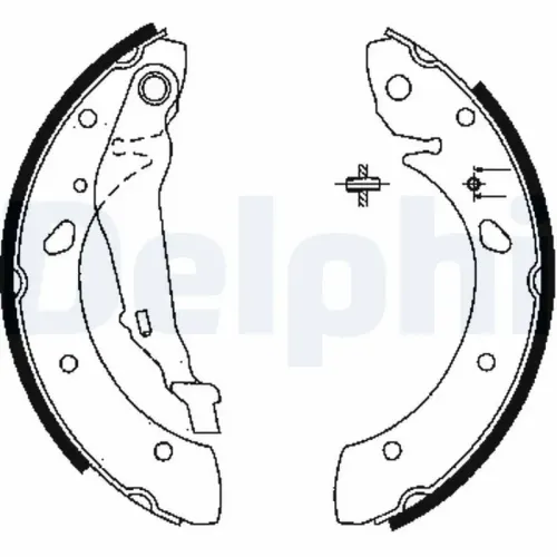 Bremsbackensatz Hinterachse DELPHI LS1843 Bild Bremsbackensatz Hinterachse DELPHI LS1843